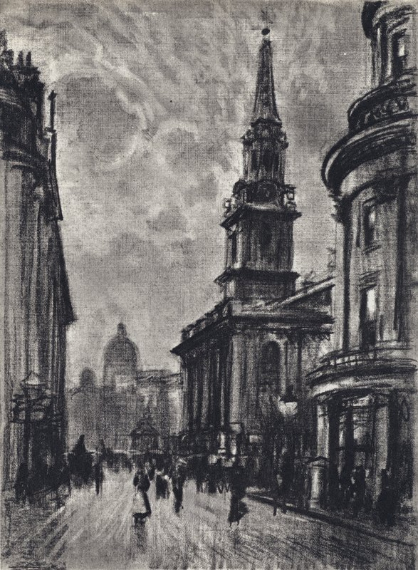 شارع Duncannon ، من Charing Cross (litho) بواسطة جوزيف (بعد) بينيل