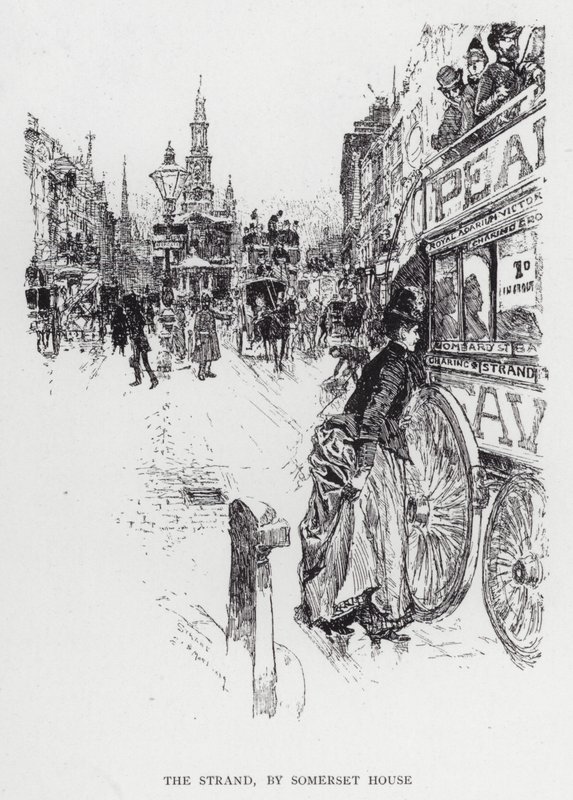 The Strand ، بواسطة Somerset House (litho) بواسطة جوزيف (بعد) بينيل