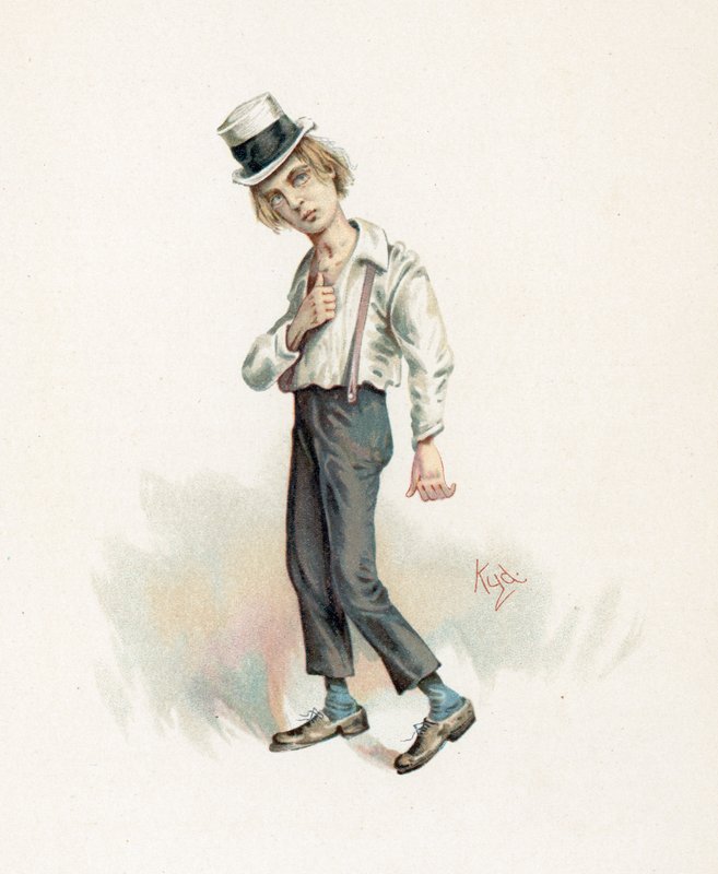 ديفيد كوبرفيلد ، رسم توضيحي من "رسومات شخصية من تشارلز ديكنز" ، c.1890 بواسطة جوزيف كلايتون كلارك