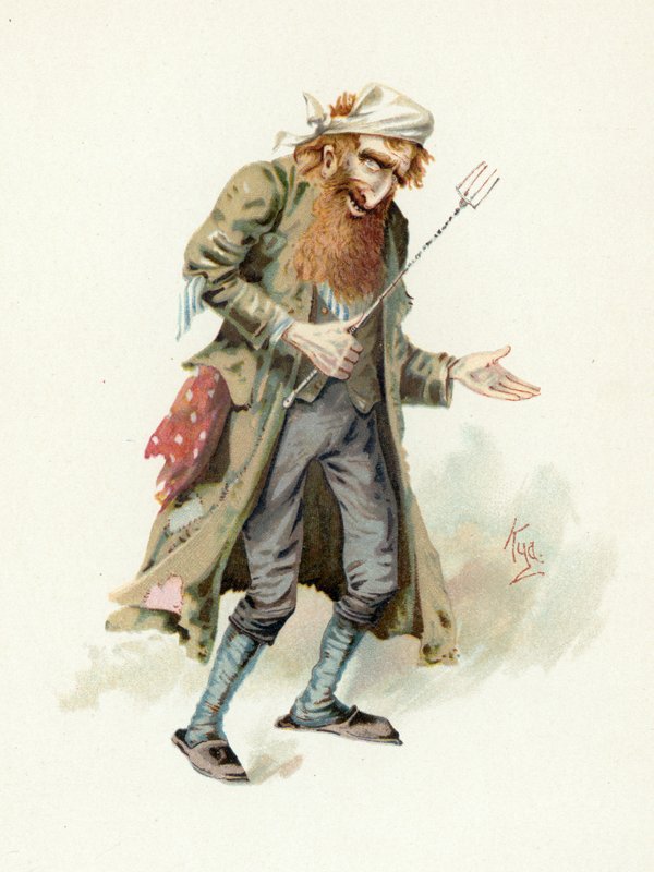 فاجين ، رسم توضيحي من "رسومات شخصية من تشارلز ديكنز" ، عام 1890 بواسطة جوزيف كلايتون كلارك