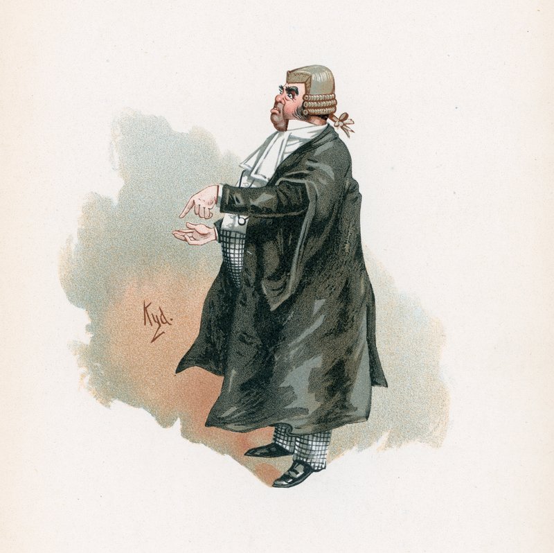 الرقيب بوزفوز ، رسم توضيحي من "رسومات شخصية من تشارلز ديكنز" ، عام 1890 بواسطة جوزيف كلايتون كلارك
