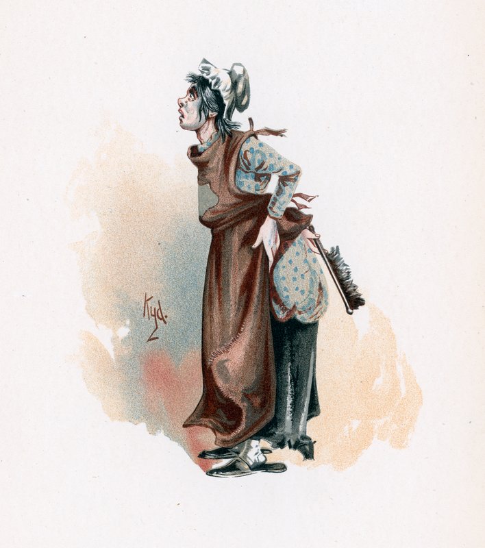 العارضة الصغيرة ، رسم توضيحي من "رسومات شخصية من تشارلز ديكنز" ، c.1890 بواسطة جوزيف كلايتون كلارك