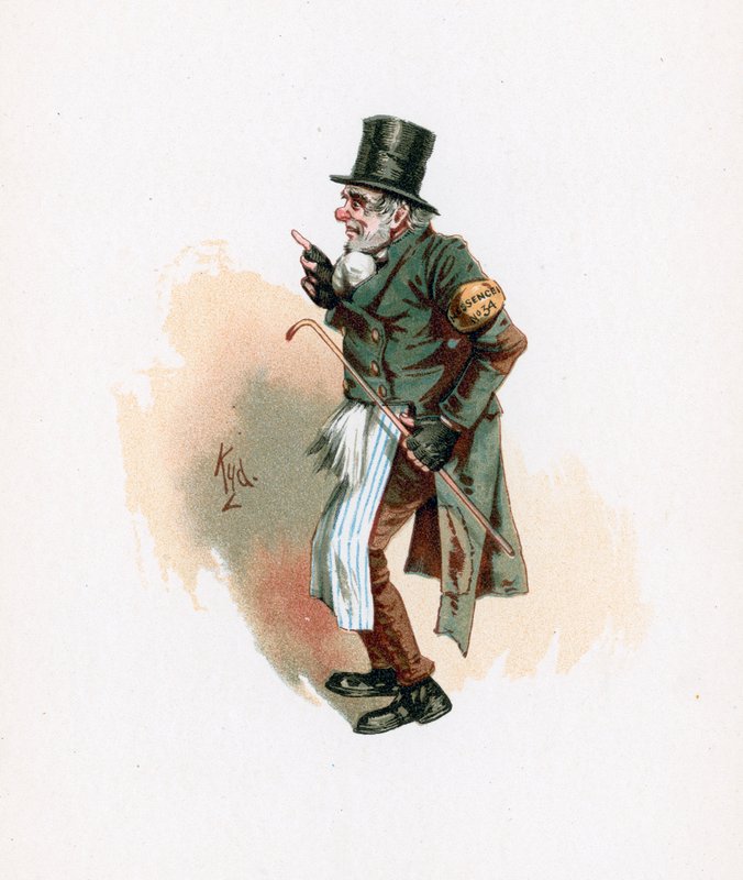 تروتي فيك ، رسم توضيحي من "رسومات شخصية من تشارلز ديكنز" ، c.1890 بواسطة جوزيف كلايتون كلارك