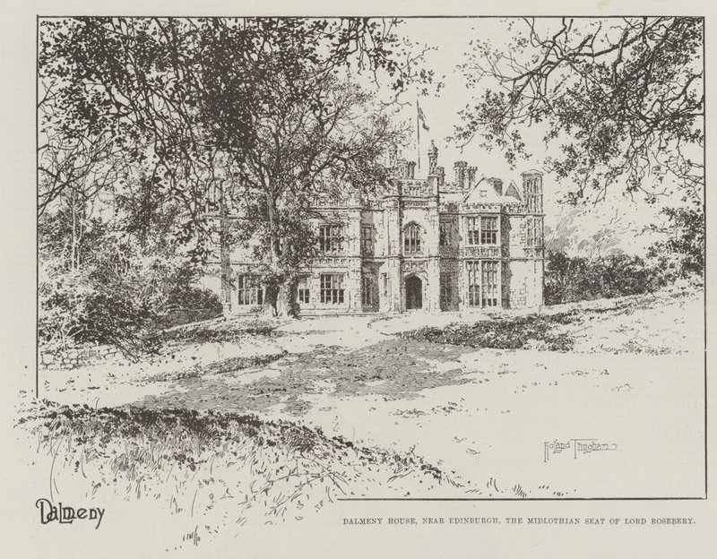 Dalmeny House ، بالقرب من إدنبره ، مقر ميدلوثيان للورد روزبيري بواسطة جوزيف هولاند ترينجهام