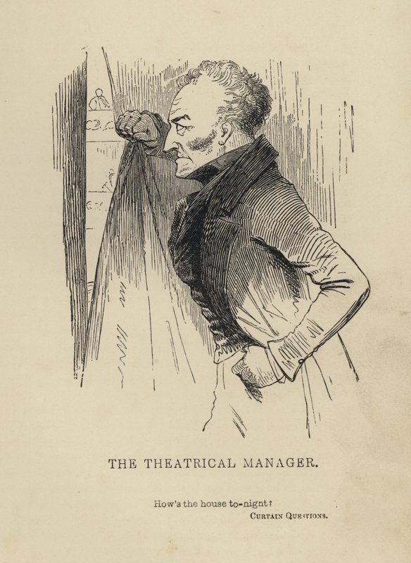 Kenny Meadows: The Theatrical Manager (engraving) بواسطة جوزيف كيني (بعد) ميدوز