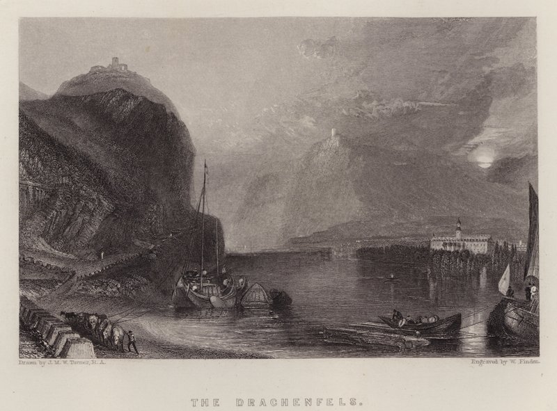 The Drachenfels (لون ليثو) بواسطة جوزيف مالورد ويليام (بعد) تورنر