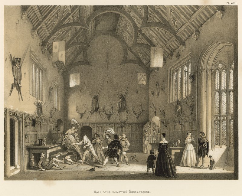 Hall، Athelhampton، Dorsetshire بواسطة جوزيف ناش