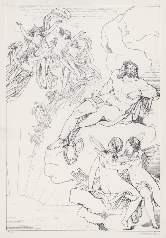Shelleys Prometheus Unbound ، القانون الأول بواسطة جوزيف نويل بعد باتون