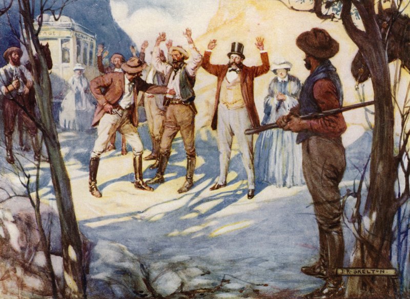 Bushrangers في أستراليا (لون ليثو) بواسطة جوزيف راتكليف (بعد) سكيلتون