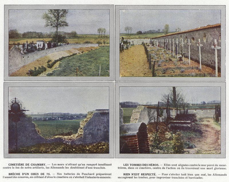 Cimetiere de Chambry ، Les Tombes des Heros ، Breche D&39;Un 75 shell ، لا شيء محترم بواسطة جول جيرفيه كورتيلمونت