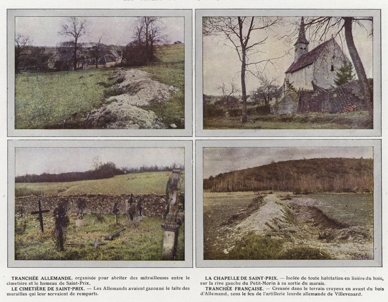 الخندق الألماني ، La Chapelle de Saint-Prix ، Le Cimetiere de Saint-Prix ، French Trench بواسطة جول جيرفيه كورتيلمونت