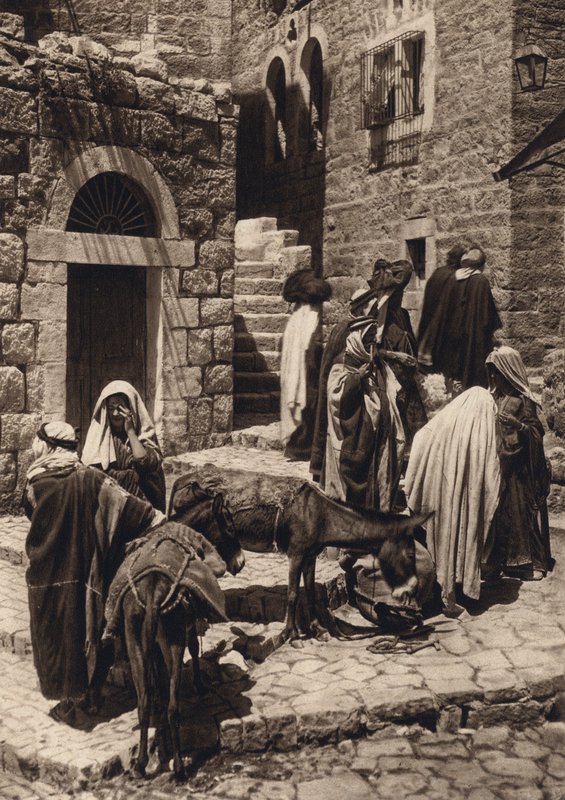 بيت لحم ، مشهد السوق (صورة b / w) بواسطة كارل جروبر