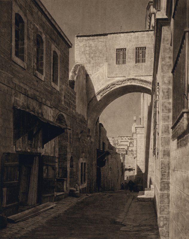 القدس ، Ecce Homo-Arch (b / w photo) بواسطة كارل جروبر