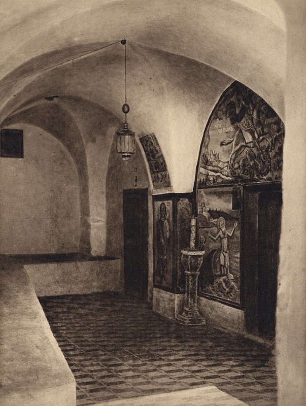 مار سابا ، كنيسة Chrysorrhoa (b / w photo) بواسطة كارل جروبر