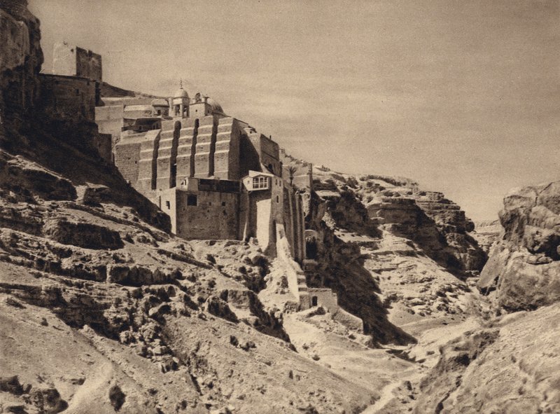 دير مار سابا اليوناني (b / w photo) بواسطة كارل جروبر