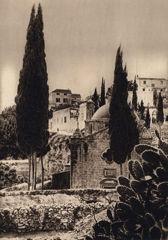 الناصرة ، كنيسة البشارة (b / w photo) بواسطة كارل جروبر