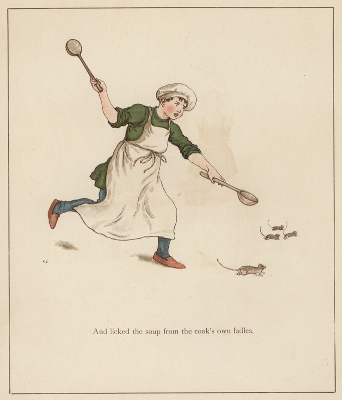 رسم توضيحي لكيت غريناواي لـ The Pied Piper of Hamelin بواسطة روبرت براوننج (لون ليثو) بواسطة كيت (بعد) غريناواي