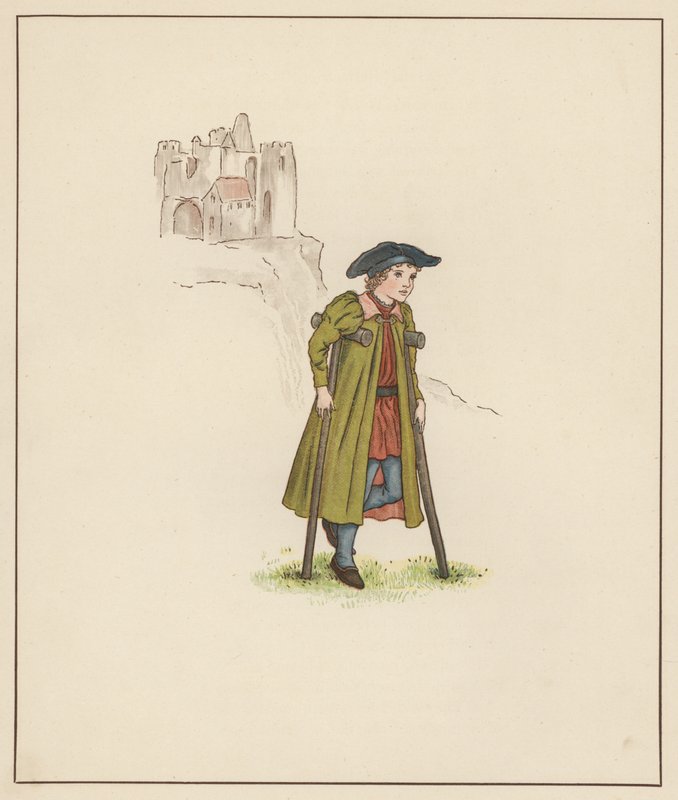 رسم توضيحي لكيت غريناواي لـ The Pied Piper of Hamelin بواسطة روبرت براوننج (لون ليثو) بواسطة كيت (بعد) غريناواي