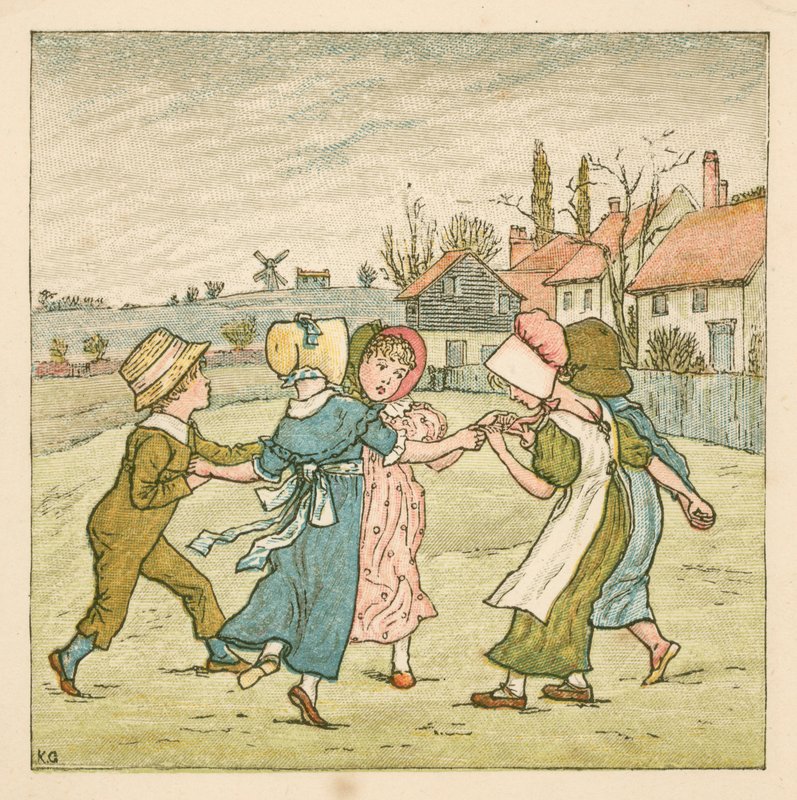 Ring A Ring ORoses (colour litho) بواسطة كيت (بعد) غريناواي