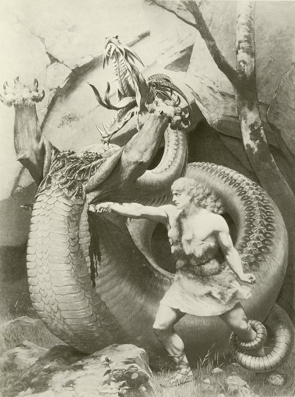 Siegfried ، المشهد الثاني من القانون السادس (النقش) بواسطة كونراد ديليتز