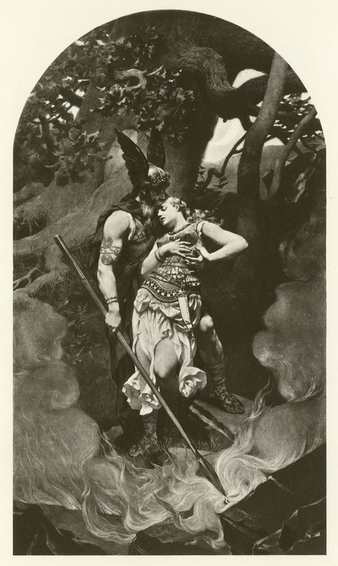 Wotan يأخذ إجازة برونهيلد (الحفر) بواسطة كونراد ديليتز