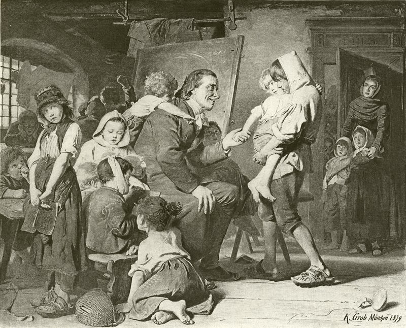 Pestalozzi ، صديق الأطفال (الحفر) بواسطة كونراد جروب