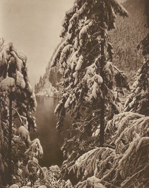 Königssee بالقرب من Berchtesgaden ؛ The Koenigssee بالقرب من Berchtesgaden (b / w photo) بواسطة كيرت هيلشر