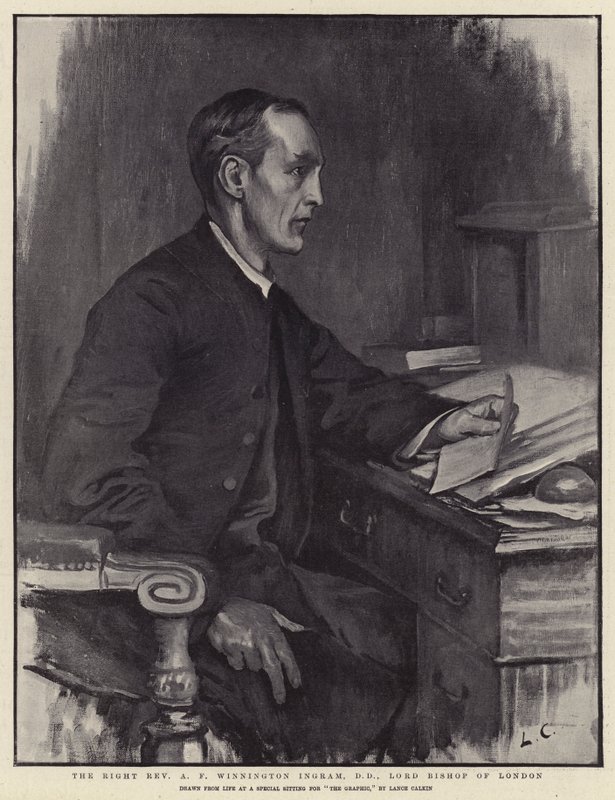 القس الأيمن AF Winnington Ingram، DD، Lord Bishop of London بواسطة لانس كالكين