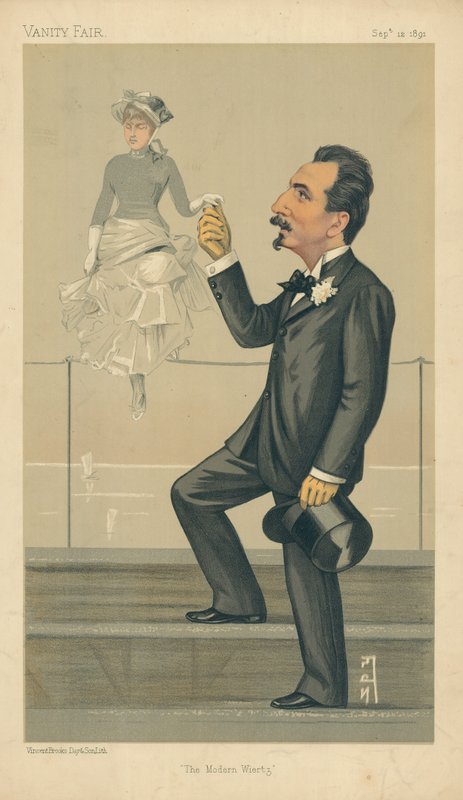 M Jan Van Beers، The Modern Wiertz، 12 September 1891، Vanity Fair cartoon بواسطة ليزلي ماثيو وارد