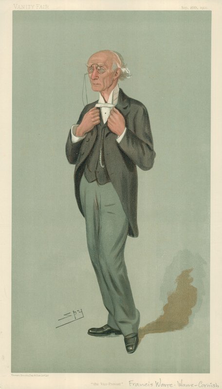 السيد FW Warre-Cornish ، نائب وكيل إيتون ، نائب وكيل الجامعة ، 26 سبتمبر 1901 ، فانيتي فير كارتون بواسطة ليزلي ماثيو وارد