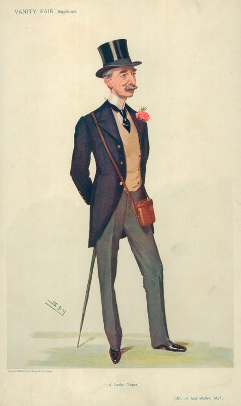 السيد W Hall Walker MP ، مالك محظوظ ، 21 يونيو 1906 ، كارتون Vanity Fair بواسطة ليزلي ماثيو وارد
