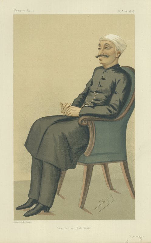 نواب السير سالار جونغ ، رجل دولة هندي ، 14 أكتوبر 1876 ، فانيتي فير كارتون بواسطة ليزلي ماثيو وارد