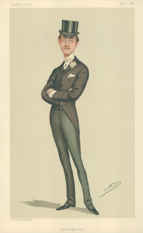 The Hon CR Spencer، Bradlaugh&39;s Baby، 10 December 1881، Vanity Fair cartoon بواسطة ليزلي ماثيو وارد