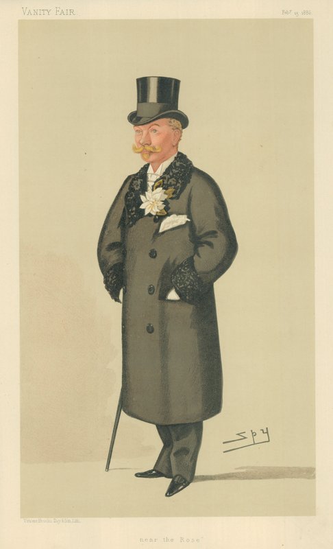 The Hon Harry Tyrwhitt-Wilson ، Near the Rose ، 13 فبراير 1886 ، فانيتي فير كارتون بواسطة ليزلي ماثيو وارد