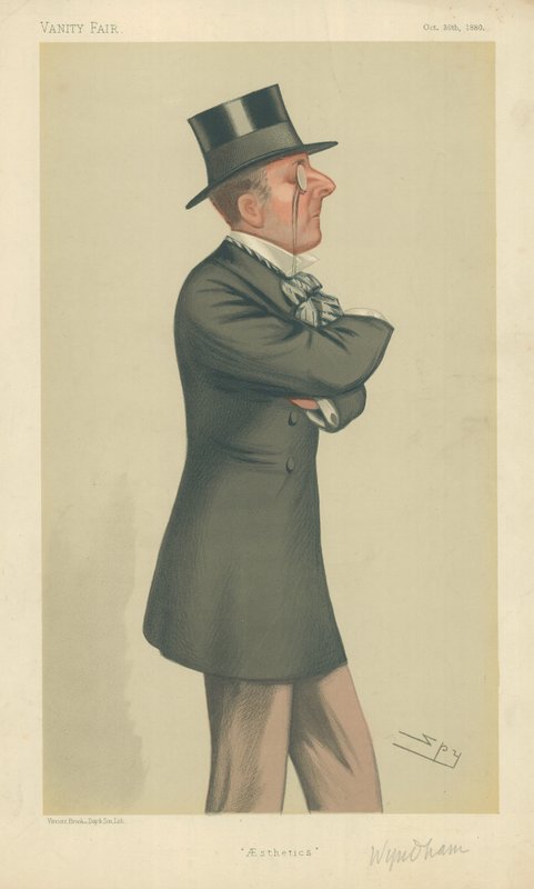 The Hon Percy Scawen Wyndham ، علم الجمال ، 30 أكتوبر 1880 ، فانيتي فير كارتون بواسطة ليزلي ماثيو وارد