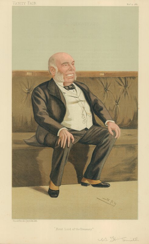 The Hon Hon William Henry Smith، First Lord of the Tresury، 12 November 1887، Vanity Fair cartoon بواسطة ليزلي ماثيو وارد