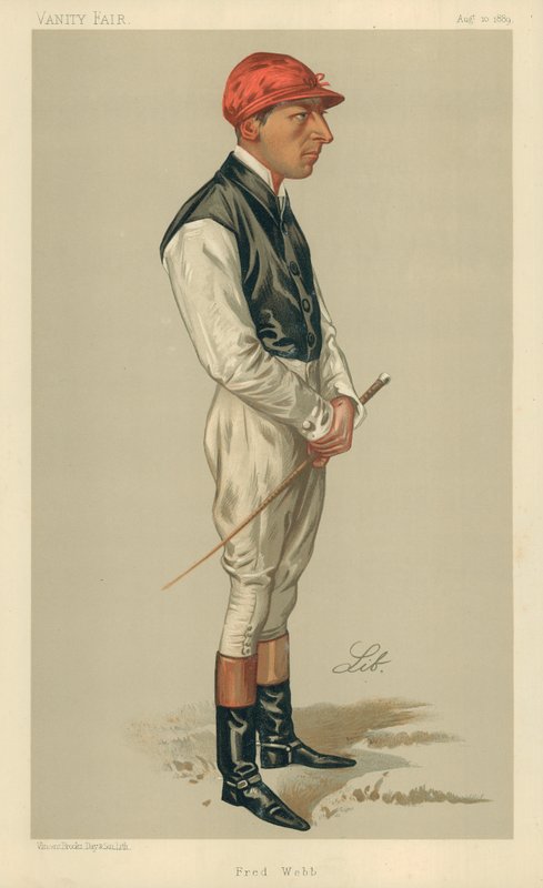 فريد ويب ، 10 أغسطس 1889 ، فانيتي فير كارتون بواسطة Liborio Prosperi