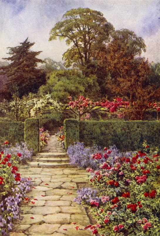 The Rose Walk (colour litho) بواسطة ليليان ستانارد