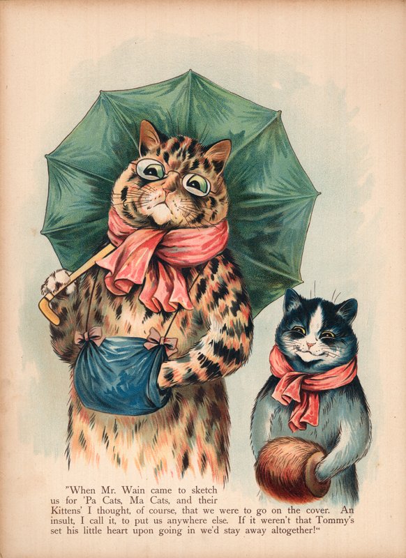 Louis Wain Cats (chromolitho) بواسطة لويس وين