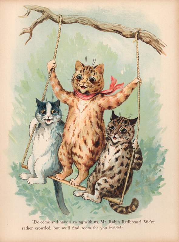 Louis Wain Cats (chromolitho) بواسطة لويس وين