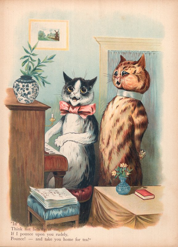 Louis Wain Cats (chromolitho) بواسطة لويس وين