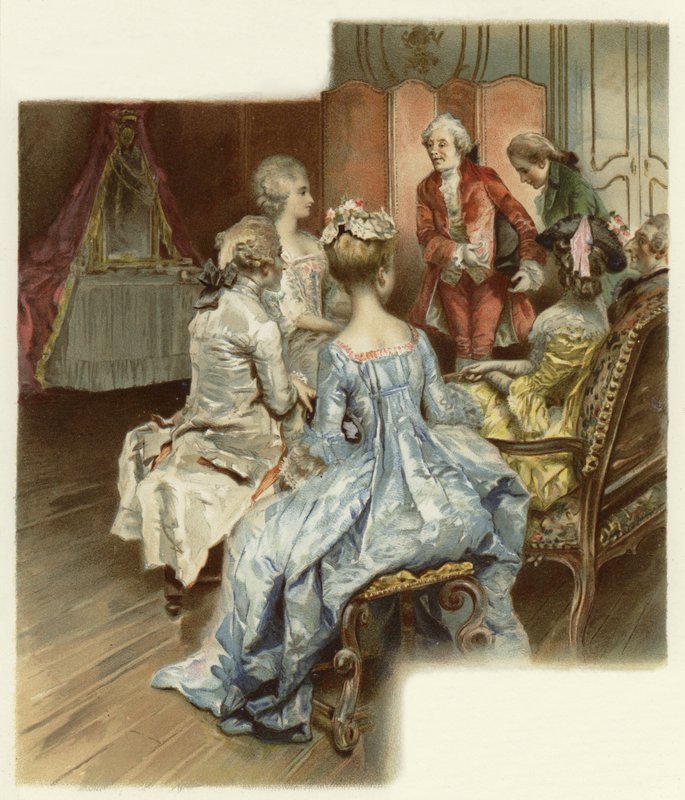 رسم توضيحي لمدرسة فضيحة (chromolitho) بواسطة لوسيوس روسي