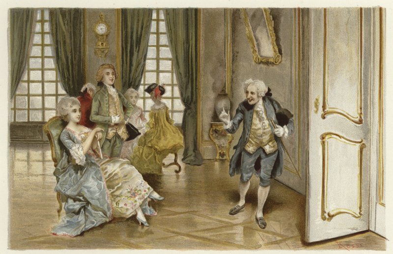 رسم توضيحي لمدرسة فضيحة (chromolitho) بواسطة لوسيوس روسي