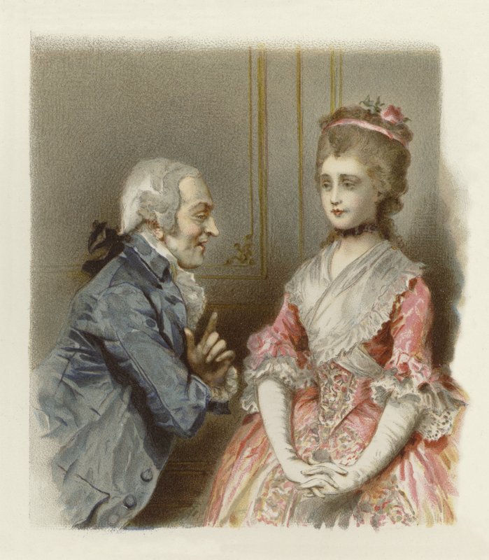 رسم توضيحي لمدرسة فضيحة (chromolitho) بواسطة لوسيوس روسي