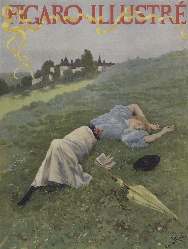 ربيع. غلاف لو فيغارو إيلوستريمايو 1896 بواسطة لوسيوس روسي