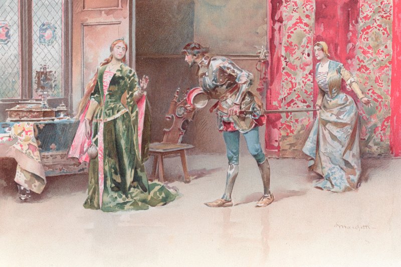 رسم توضيحي لـ عطيل شكسبير (chromolitho) بواسطة لودوفيكو ماركيتي