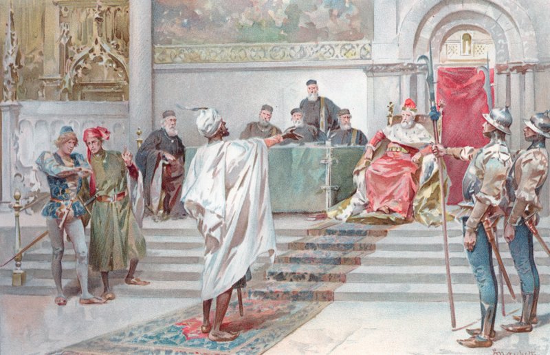 رسم توضيحي لـ عطيل شكسبير (chromolitho) بواسطة لودوفيكو ماركيتي