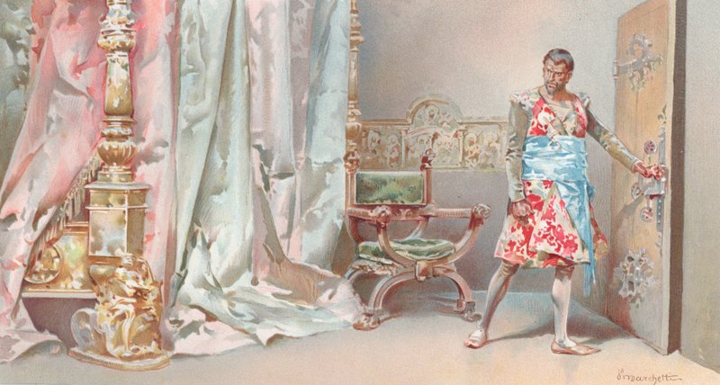 رسم توضيحي لـ عطيل شكسبير (chromolitho) بواسطة لودوفيكو ماركيتي