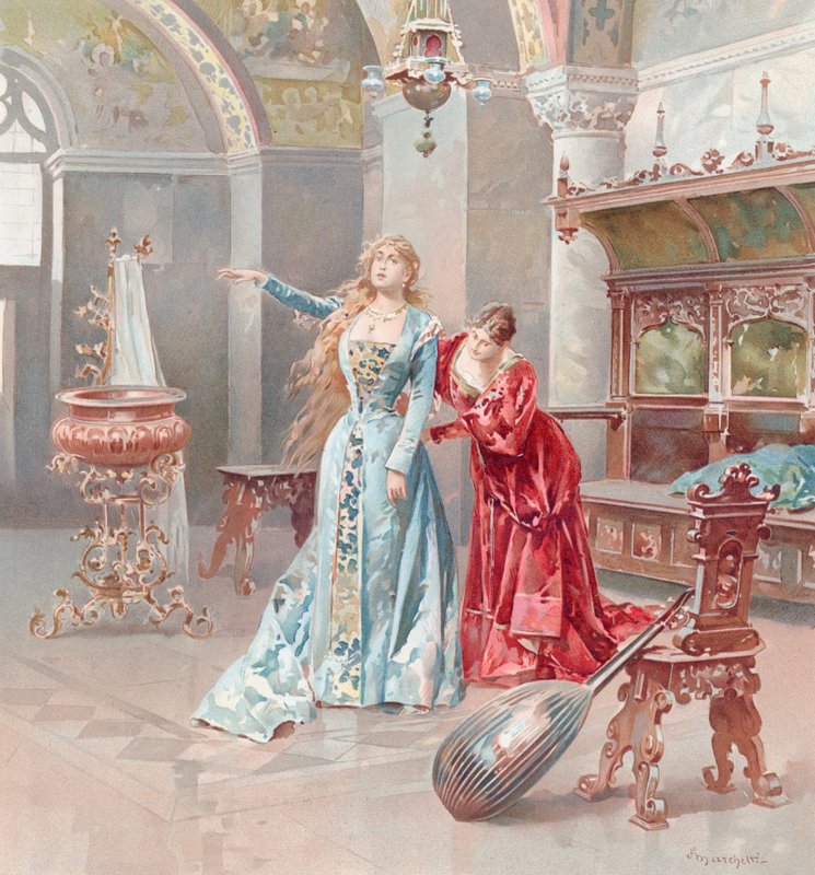 رسم توضيحي لـ عطيل شكسبير (chromolitho) بواسطة لودوفيكو ماركيتي