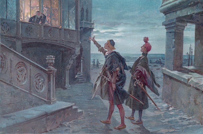 رسم توضيحي لـ عطيل شكسبير (chromolitho) بواسطة لودوفيكو ماركيتي